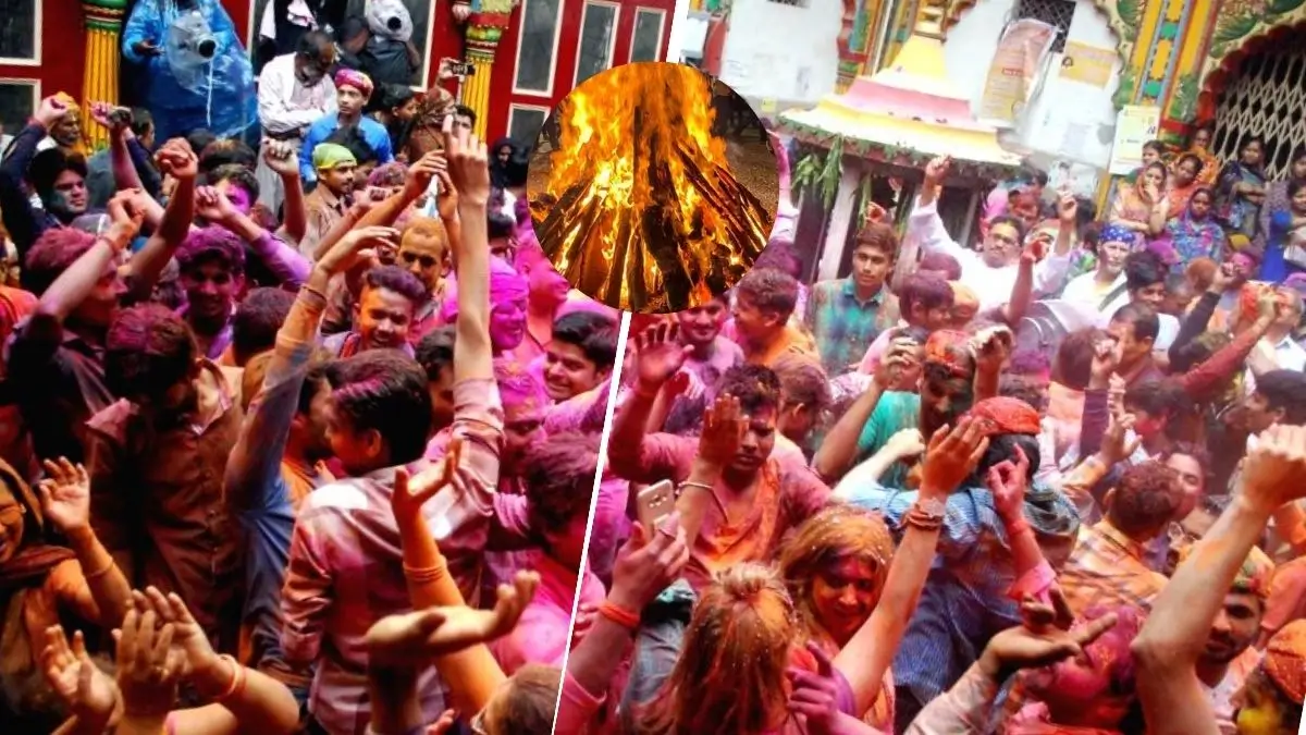 Holika Dahan at Dwarkadhish Temple