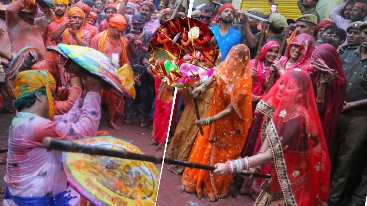 Lathmar Holi in Nandgaon Village, Mathura