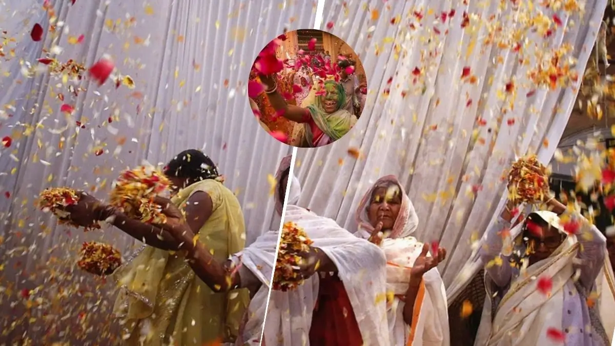 Widows Holi at Gopinath Temple in Vrindavan